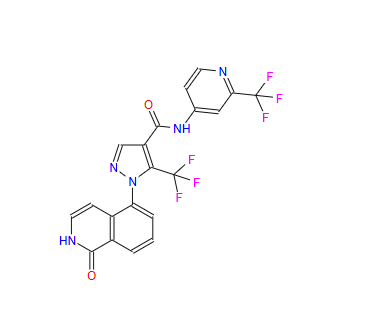 1H-Pyrazole-4-carboxamide, 1-(1,2-dihydro-1-oxo-5-isoquinolinyl)-5-(trifluoromethyl)-N-[2-(trifluoromethyl)-4-pyridinyl]-