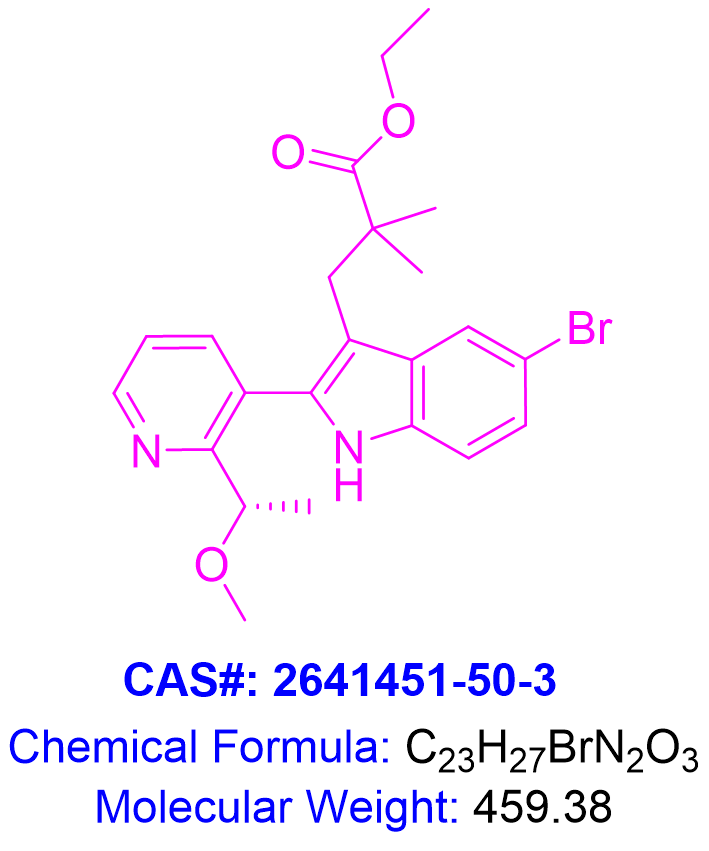 (S)-3-(5-溴-2-(2-(1-甲氧基乙基)吡啶-3-基)-1H-吲哚3-基)-2,2-二甲基丙基乙酸酯