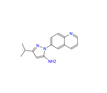 3-isopropyl-1-(quinolin-6-yl)-1H-pyrazol-5-amine