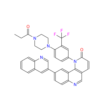1-[4-[4-(1-氧代丙基)-1-哌嗪基]-3-(三氟甲基)苯基]-9-(3-喹啉基)苯并[H]-1,6-萘啶-2(1H)-酮
