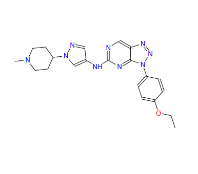 3H-1,2,3-Triazolo[4,5-d]pyrimidin-5-amine, 3-(4-ethoxyphenyl)-N-[1-(1-methyl-4-piperidinyl)-1H-pyrazol-4-yl]-