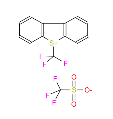 129946-88-9；S-(三氟甲基)二苯并噻吩三氟甲基磺酸盐；S-(Trifluoromethyl)dibenzothiophenium trifluoromethanesulfonate
