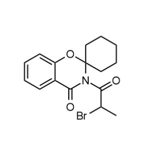3-(2-溴代-1-氧代丙基)-螺[2H-1,3-苯并噁嗪-2,1'-环己烷]-4(3H)-酮；158299-05-9