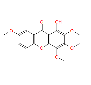 14103-09-4；1-羟基-2,3,4,7-四甲氧基呫吨酮；1-Hydroxy-2,3,4,7-tetramethoxyxanthone