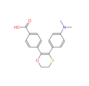 Benzoic acid, 4-[3-[4-(dimethylamino)phenyl]-5,6-dihydro-1,4-oxathiin-2-yl]-