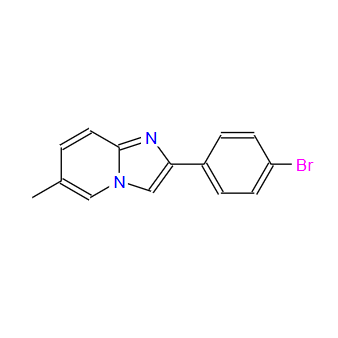 1023-01-4；2-(4-溴苯基)-6-甲基咪唑[1,2-A]吡啶；2-(4-BROMOPHENYL)-6-METHYLIMIDAZO(1,2-A&