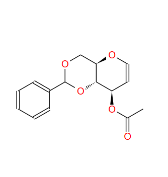 14125-71-4；3-O-乙酰基-4,6-O-苯亚甲基-D-葡萄糖醛；3-O-acetyl-4.6-O-benzylidene-D-arabino-hex-1-enitol