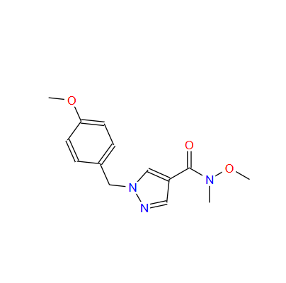 N-methoxy-1-(4-methoxybenzyl)-N-methyl-1H-pyrazole-4-carboxamide