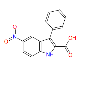 14182-37-7；	5-硝基-3-苯基-1H-吲哚-2-羧酸；5-nitro-3-phenyl-1h-indole-2-carboxylic acid