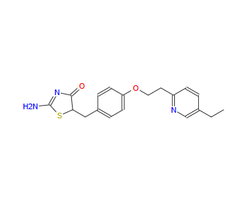 105355-26-8；5-{4-[2-(5-乙基-2-吡啶基)-乙氧基]-苄基}-2-亚氨基-4-噻唑烷酮；