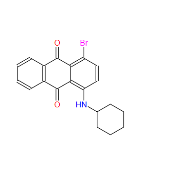 14233-28-4；1-环己基氨基-4-溴蒽醌；1-bromo-4-(cyclohexylamino)anthracene-9,10-dione