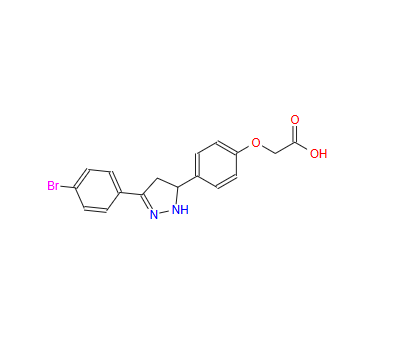 2-(4-(3-(4-bromophenyl)-4,5-dihydro-1H-pyrazol-5-yl)phenoxy)acetic acid