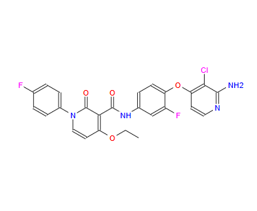 1025720-94-8；N-[4-[(2-氨基-3-氯吡啶-4-基)氧基]-3-氟苯基]-4-乙氧基-1-(4-氟苯基)-2-氧代-1,2-二氢吡啶-3-甲酰胺；