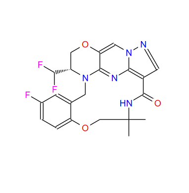 (S,14aE,15aE)-13-(difluoromethyl)-35-fluoro-6,6-dimethyl-13,14-dihydro-12H-4-oxa-7-aza-1(4,6)-pyrazolo[1',5':1,2]pyrimido[5,4-b][1,4]oxazina-3(1,2)-benzenacyclo