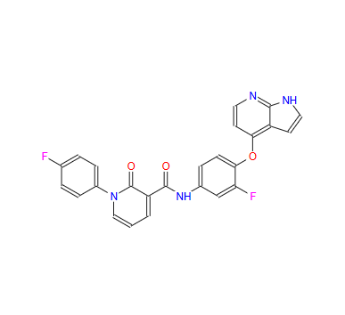 1-(4-氟苯基)-N-[3-氟-4-(1H-吡咯并[2,3-B]吡啶-4-基氧基)苯基]-1,2-二氢-2-氧代-3-吡啶甲酰胺