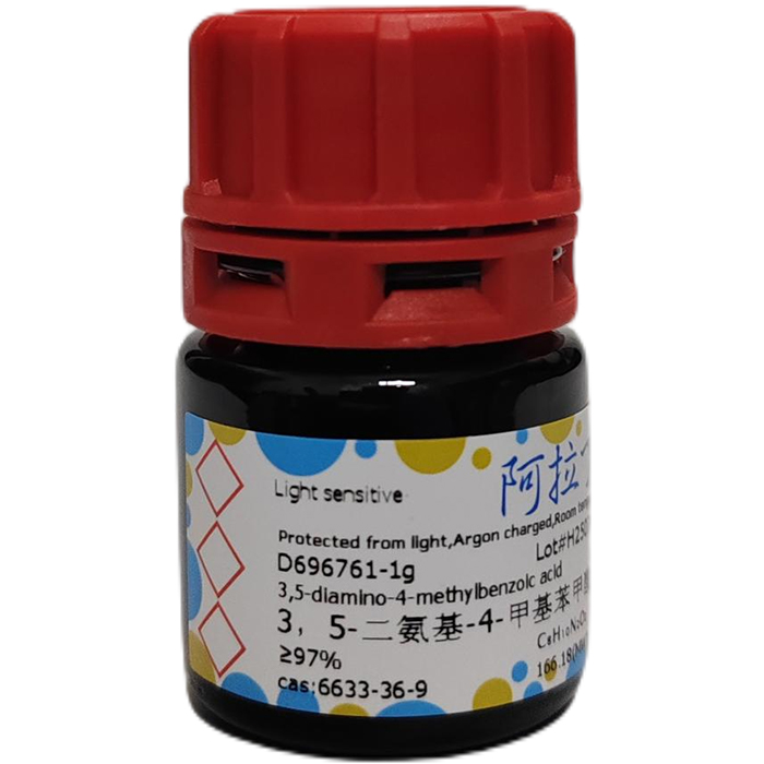 aladdin 阿拉丁 D696761 3，5-二氨基-4-甲基苯甲酸 6633-36-9 ≥97%