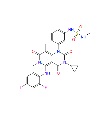 N-[3-[3-环丙基-5-[(2-氟-4-碘苯基)氨基]-3,4,6,7-四氢-6,8-二甲基-2,4,7-三氧代吡啶并[4,3-d]嘧啶-1(2H)-基]苯基]-N′-甲基磺酰胺