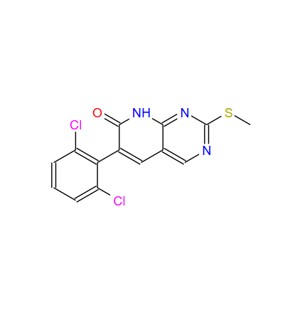 Pyrido[2,3-d]pyrimidin-7(8H)-one, 6-(2,6-dichlorophenyl)-2-(methylthio)-