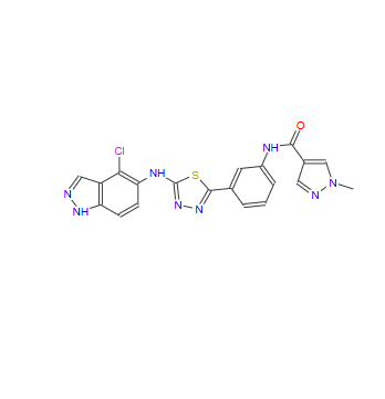 1H-Pyrazole-4-carboxamide, N-[3-[5-[(4-chloro-1H-indazol-5-yl)amino]-1,3,4-thiadiazol-2-yl]phenyl]-1-methyl-