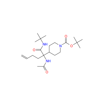 1-Piperidinecarboxylic acid, 4-[1-(acetylamino)-1-[[(1,1-dimethylethyl)amino]carbonyl]-4-penten-1-yl]-, 1,1-dimethylethyl ester