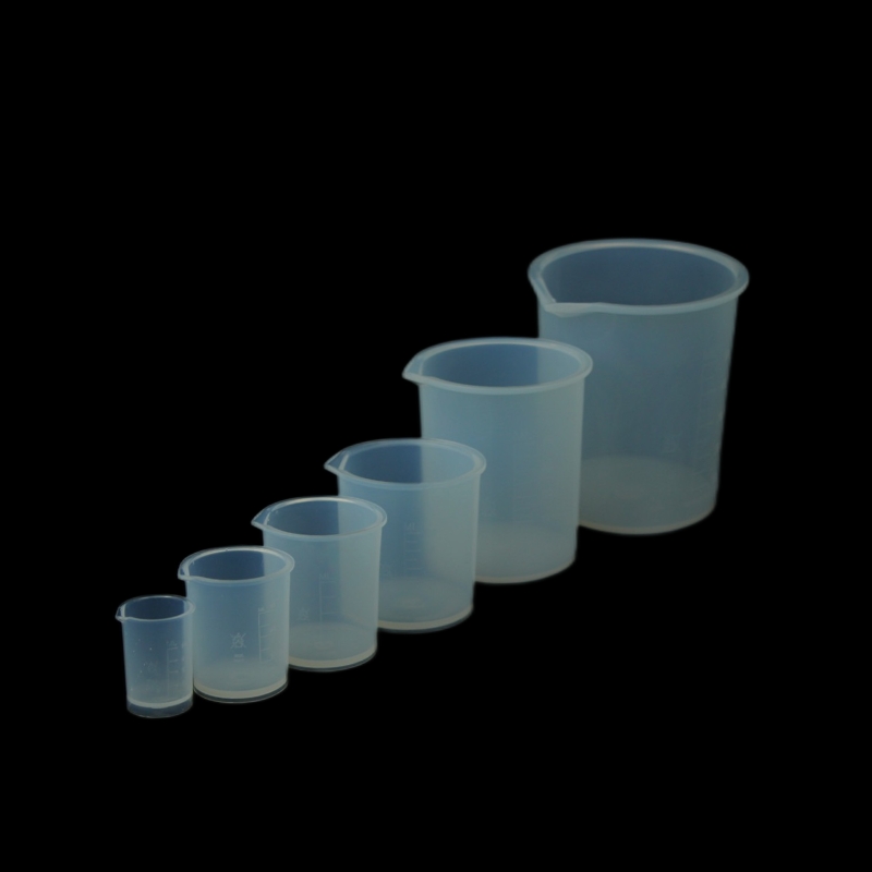 PFA烧杯500ml可带盖全氟烷氧基量杯凸起刻度清晰耐腐蚀