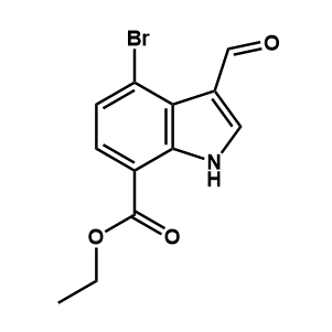 4-溴-3-甲酰基-1H-吲哚-7-甲酸乙酯