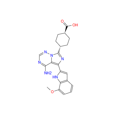 反式-4-[4-氨基-5-(7-甲氧基-1H-吲哚-2-基)咪唑并[5,1-F][1,2,4]三嗪-7-基]环己烷羧酸