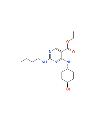 ethyl 2-(butylaMino)-4-(((1r,4r)-4-hydroxycyclohexyl)aMino)pyriMidine-5-carboxylate