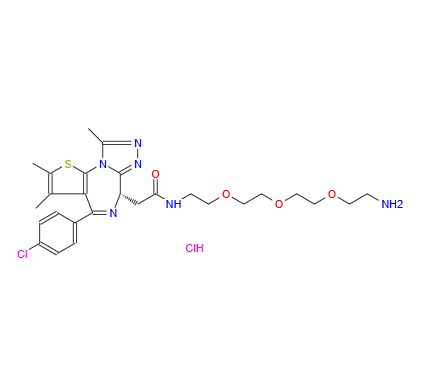 (S)-N-(2-(2-(2-(2-aminoethoxy)ethoxy)ethoxy)ethyl)-2-(4-(4-chlorophenyl)-2,3,9-trimethyl-6H-thieno[3,2-f][1,2,4]triazolo[4,3-a][1,4]diazepin-6-yl)acetamide hydr