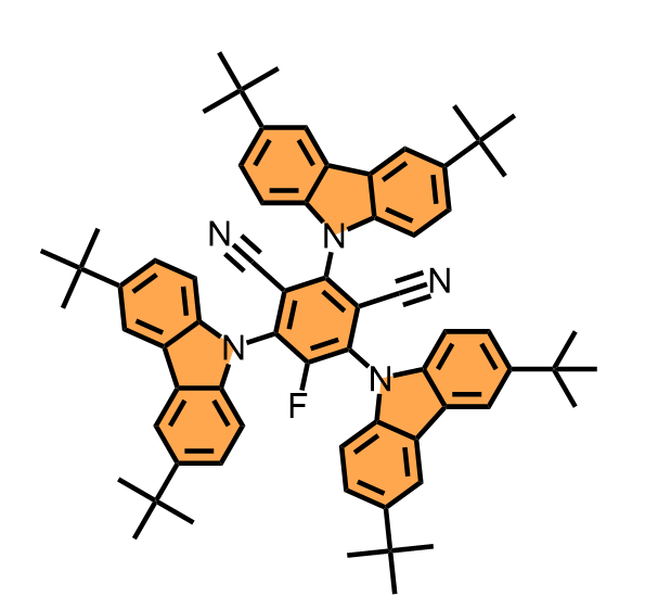 2,4,6-三(3,6-二叔丁基-9H-咔唑-9-基)-5-氟间苯二甲腈