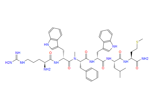 ARG-D-TRP-N-ME-PHE-D-TRP-LEU-MET-NH2  115150-59-9