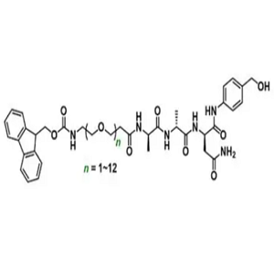 2055048-57-0，Fmoc-PEG4-Ala-Ala Asn-PAB，芴甲氧羰基-四聚乙二醇-丙氨酰丙氨酰天冬酰胺-对氨基苄醇