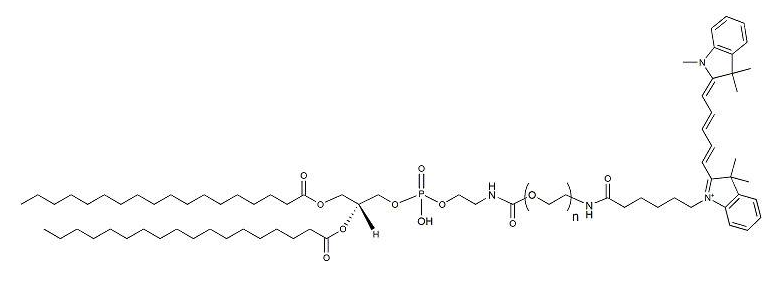DSPE-PEG-CY5，花青素Cy5-聚乙二醇-磷脂，适用于多次成像