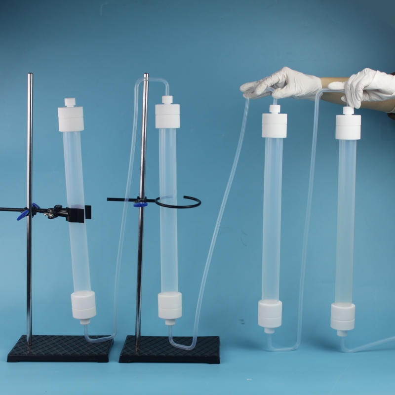 PFA过滤柱串联40*46*300mm1/4英寸连接管支持定制超纯水过滤