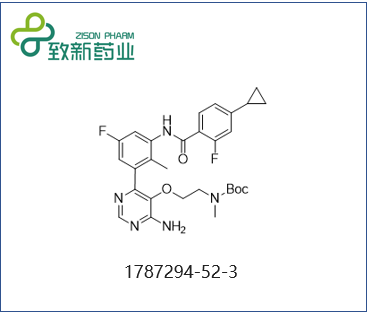 (2-((4-氨基-6-(3-(4-环丙基-2-氟苯甲酰胺基)-5-氟-2-甲基苯基)嘧啶-5-基)氧基)乙基)(甲基)氨基甲酸叔丁酯