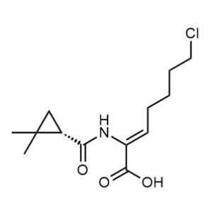7-氯-2-[[[(1S)-2,2-二甲基环丙基]羰基]氨基]-2-庚烯酸；877674-77-6