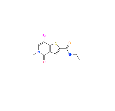 Thieno[3,2-c]pyridine-2-carboxamide, 7-bromo-N-ethyl-4,5-dihydro-5-methyl-4-oxo-