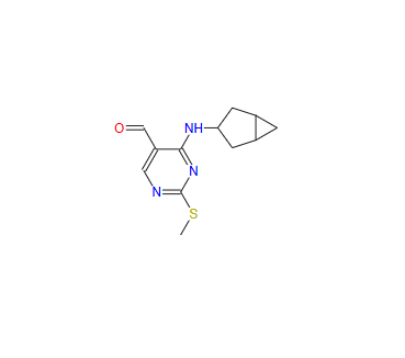 4-(bicyclo[3.1.0]hexan-3-ylamino)-2-(methylthio)pyrimidine-5-carbaldehyde