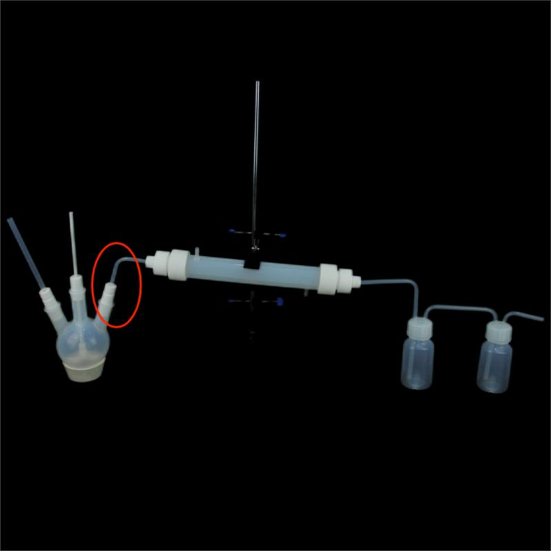 氟化氢反应回收装置PFA冷凝管+PFA烧瓶+PFA接收瓶