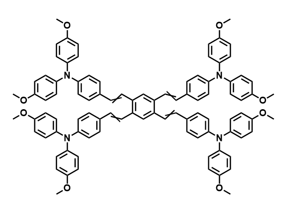 4,4',4'',4'''-[苯-1,2,4,5-四基四(乙烯-2,1-二基)]四[N,N-双(4-甲氧基苯基)苯胺]