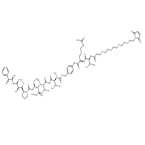 Amino-PEG4-Val-Cit-PAB-MMAE，氨基-四聚乙二醇-缬氨酸-瓜氨酸-对氨基苄醇-单甲基澳瑞他汀E