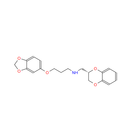1,4-Benzodioxin-2-methanamine,N-[3-(1,3-benzodioxol-5-yloxy)propyl]-2,3-dihydro-, (2S)-
