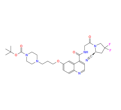 (S)-6-[3-(4-Boc-1-哌嗪基)丙氧基]-N-[2-(2-氰基-4,4-二氟-1-吡咯烷基)-2-氧代乙基]喹啉-4-甲酰胺