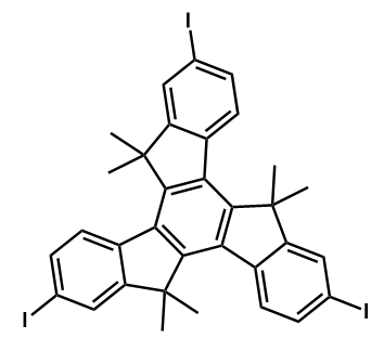 10,15-二氢-2,7,12-三碘-5,5,10,10,15,15-六甲基-5H-三苯并[a,f,k]三茚