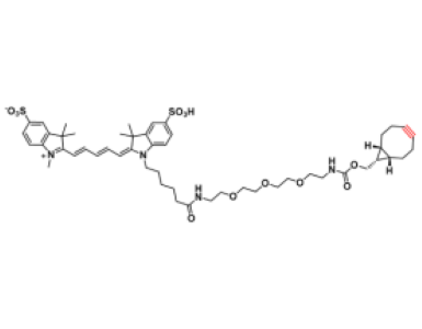 diSulfo-Cy5-PEG3-BCN，二磺化-Cy5-三聚乙二醇-BCN