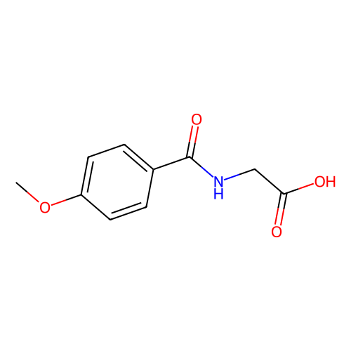 aladdin 阿拉丁 M190560 2-(4-甲氧基苯甲酰氨基)乙酸 13214-64-7 ≥97%