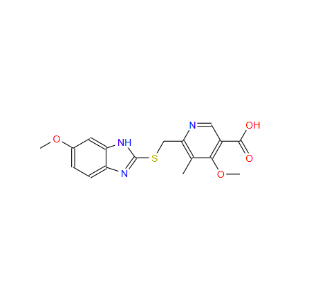 4-Methoxy-6-{[(5-methoxy-1H-benzimidazol-2-yl)thio]methyl}-5-methyl-3-pyridinecarboxylic acid