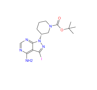 (R)-3-(4-氨基-3-碘-1H-吡唑并[3,4-d]嘧啶-1-基)哌啶-1-甲酸叔丁酯  1276110-38-3