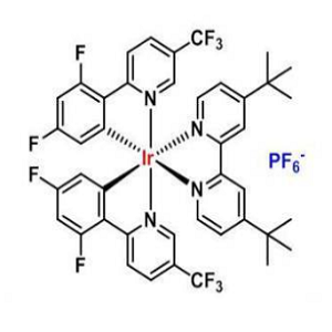 (Ir[dF(CF3)ppy]2(4,4'-CF3bpy)PF6，二[2-(2,4-二氟苯基)-5-三氟甲基吡啶][2,2'-联(4-三氟甲基)吡啶]铱(III)六氟磷酸盐?