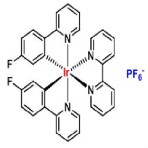 1580547-45-0，(Ir[p-Fppy]2(bpy))PF6，二[2-(4-氟苯基)-5-甲基吡啶][2,2'-联吡啶]铱(III)六氟磷酸盐